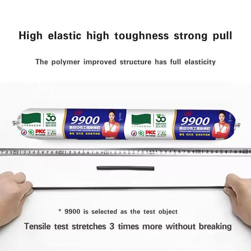 9900 Silicon Waterproof Sealant, Permanent Solution for Roof & Wall Cracks, Sealant Heat Resistant Caulking, Tear and Stretch Resistance Caulk & Seal Silicone sealant  (Black 750G) - Image 3